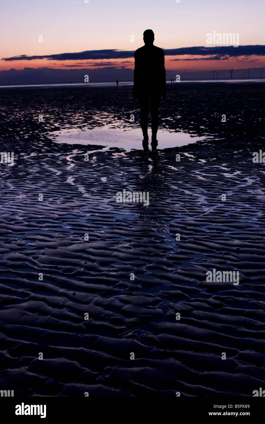 Antony Gormley Crosby Beach Lancs England Stock Photo