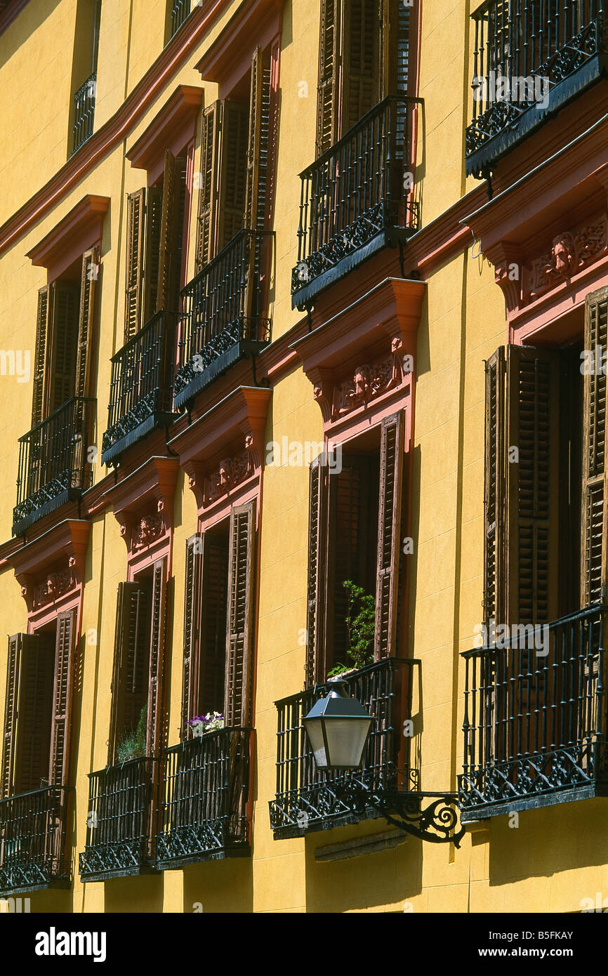 Spain Madrid Apartment building exterior Stock Photo Alamy