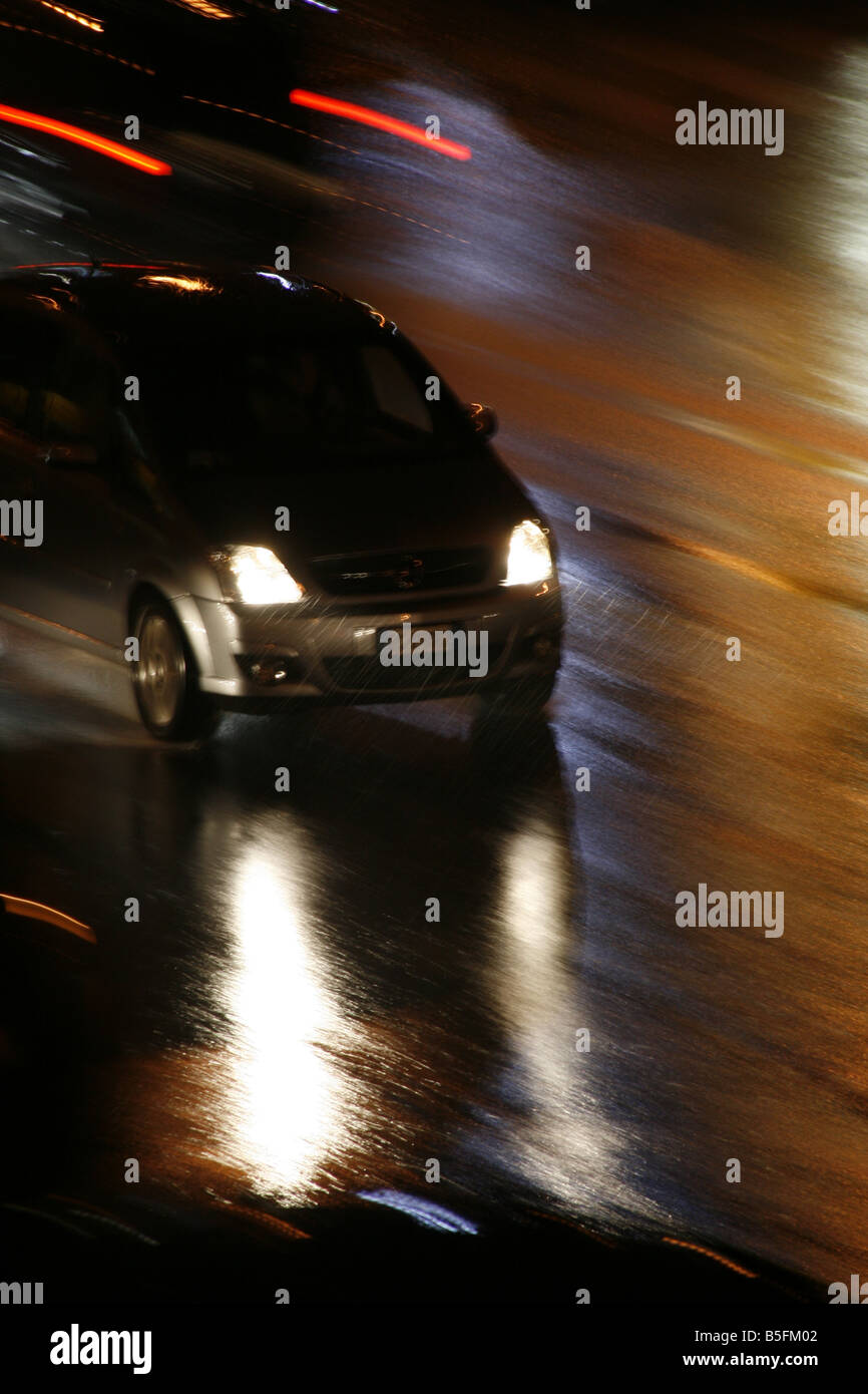 Dark silhouette car driving in hi-res stock photography and images - Alamy