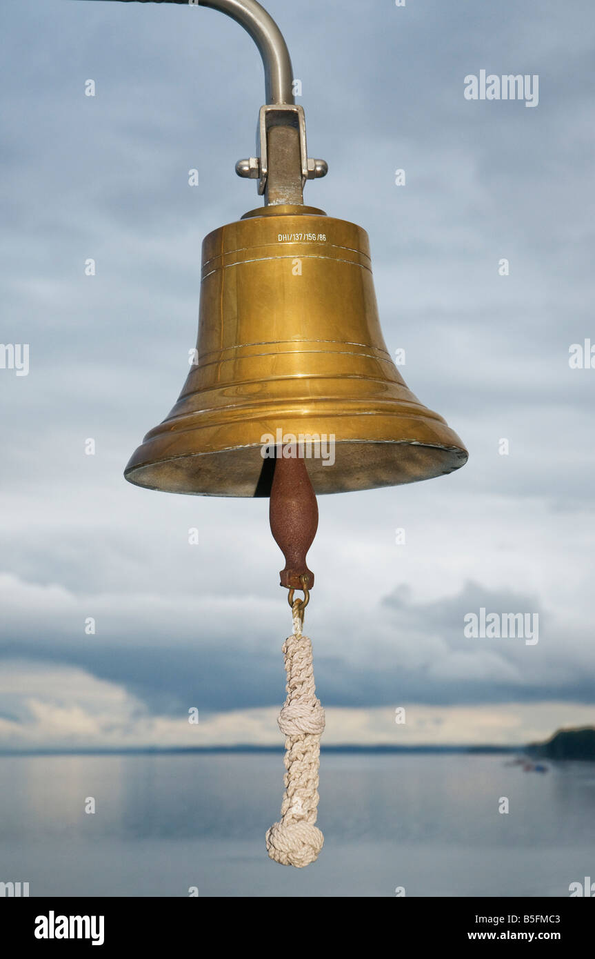 Bell on ship, close up Stock Photo