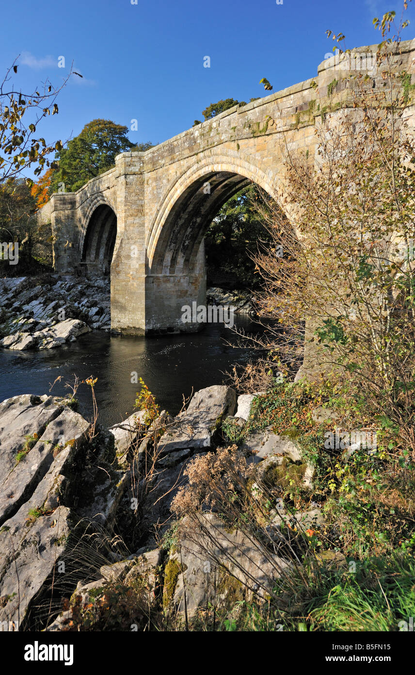 Devil's Bridge, River Lune, Kirkby Lonsdale, Cumbria, England, United Kingdom, Europe Stock