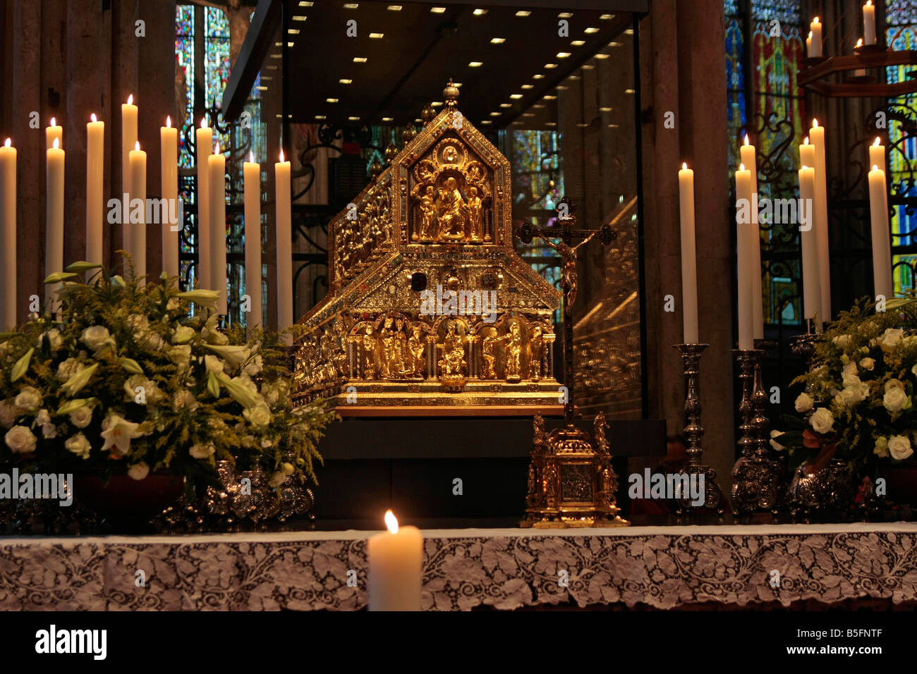 Shrine of the Three Kings in Cologne Cathedral Cologne North Rhine