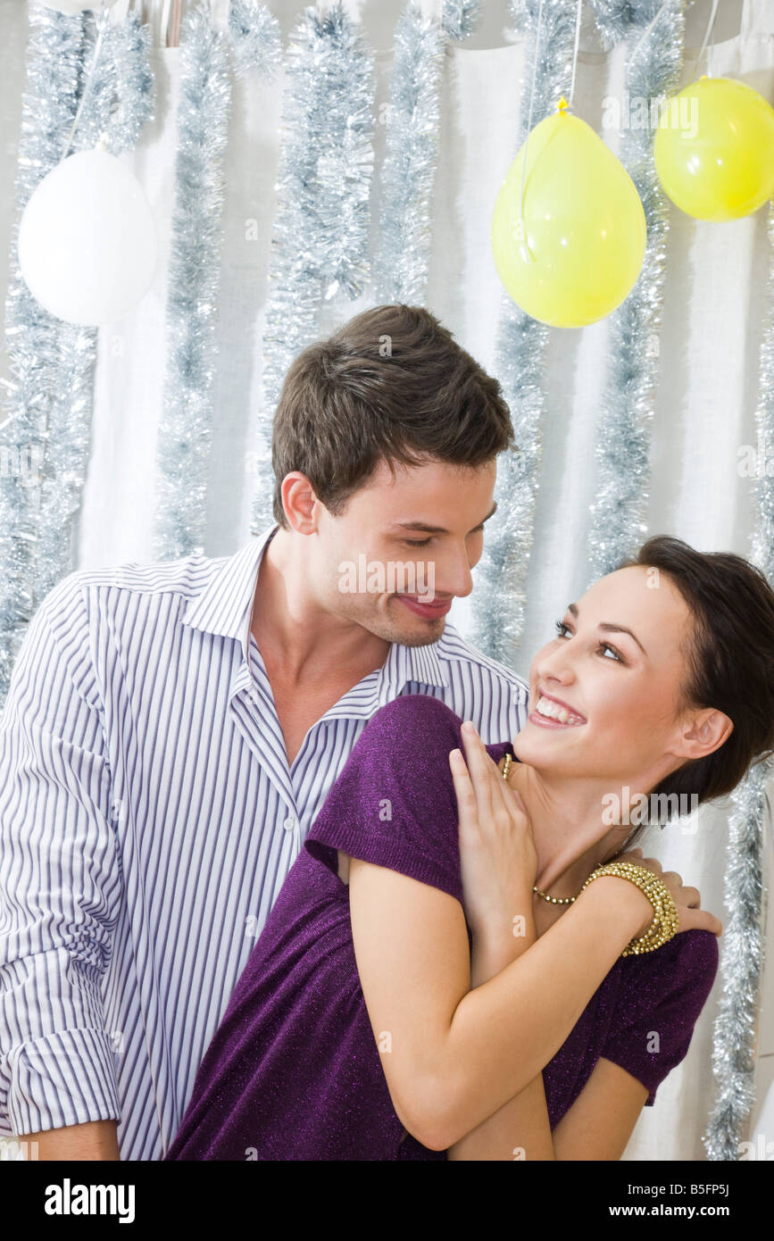 couple dancing at party Stock Photo