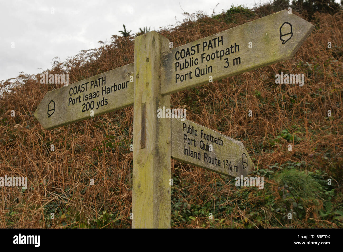 Port Isaac Sign Port Isaac Cornwall England Stock Photo - Alamy