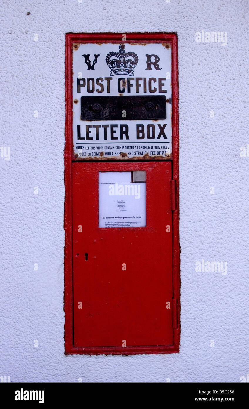 Post Office Letterbox at Monkton Stock Photo