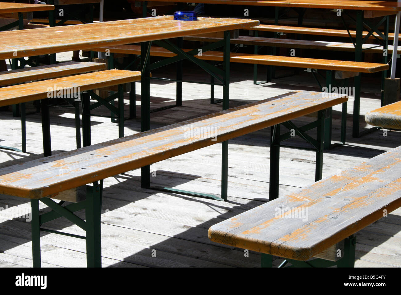 Tables And Benches Outside Stock Photo 20638463 Alamy