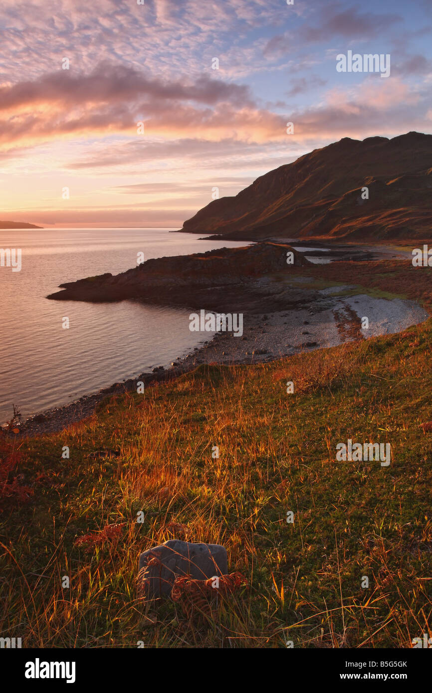 The Southern Coastline of the Ardnamurchan Peninsular Near the Bay of Camas nan Geall Scotland Stock Photo