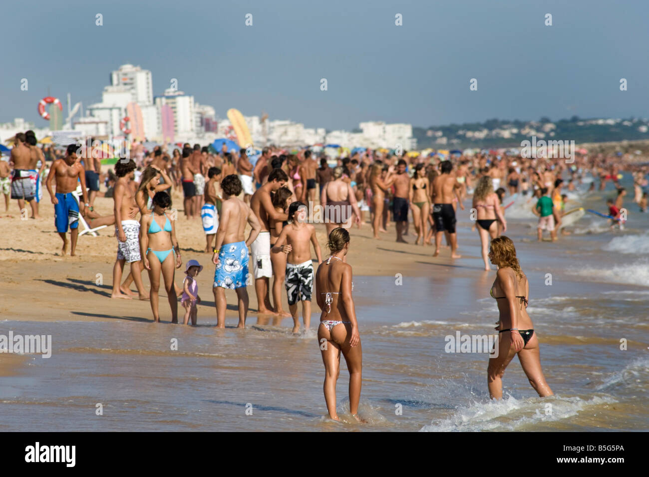 People on beach,Vilamoura,Algarve,Portugal. Stock Photo