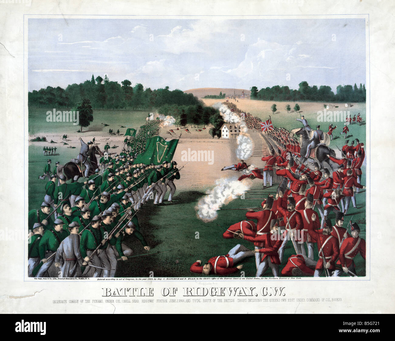 Canadian Battle of Lime Ridge, June 2, 1866 Stock Photo - Alamy