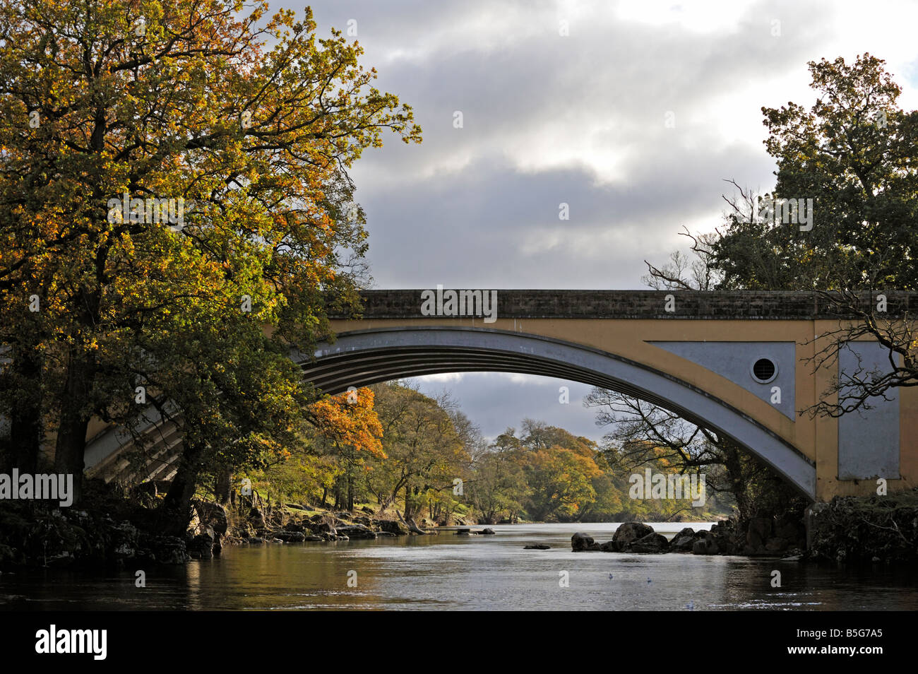 A65 road bridge and River Lune, Kirkby Lonsdale, Cumbria, England, United Kingdom, Europe Stock