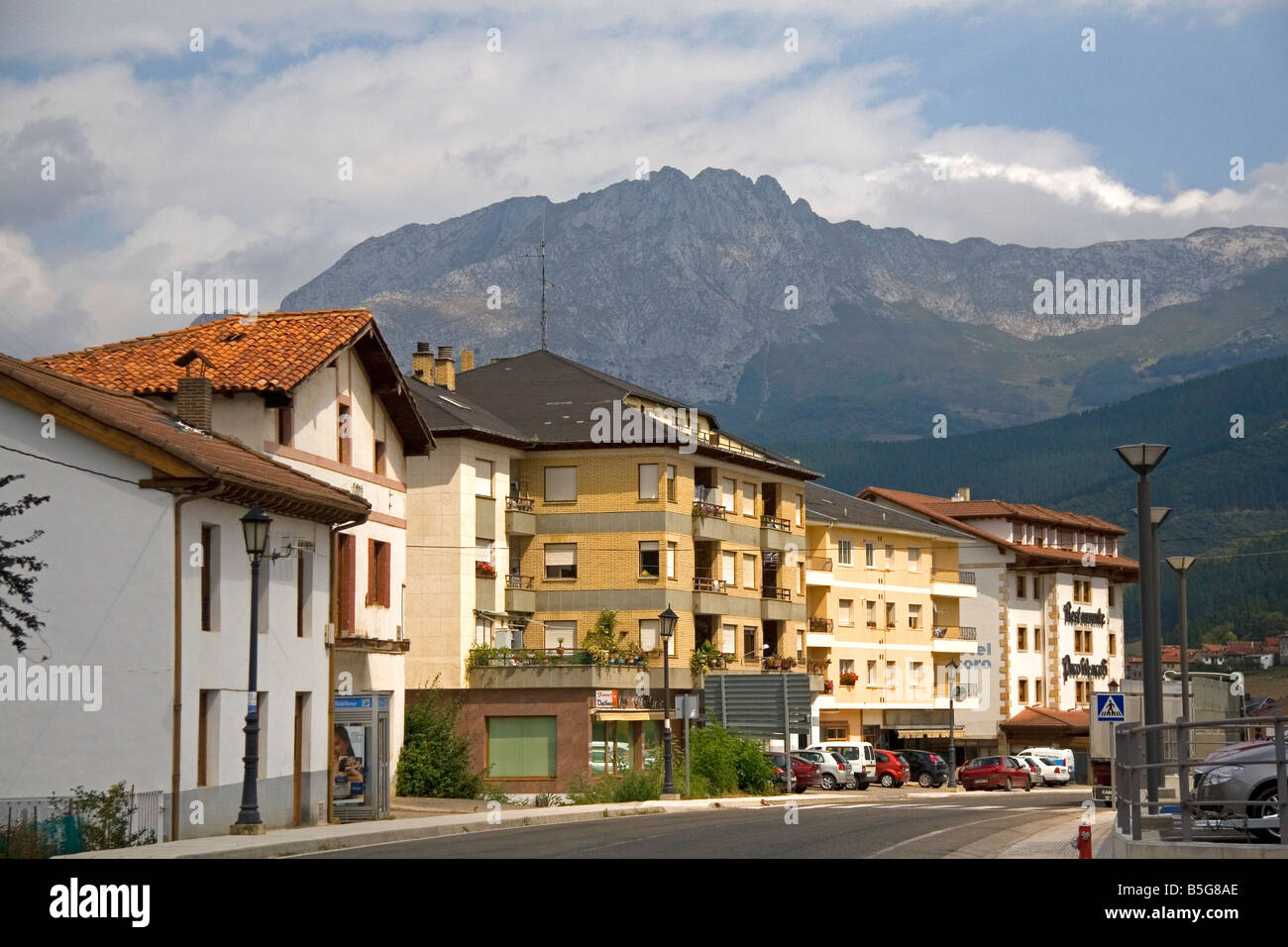 The town of Potes Liebana Cantabria northwestern Spain Stock Photo