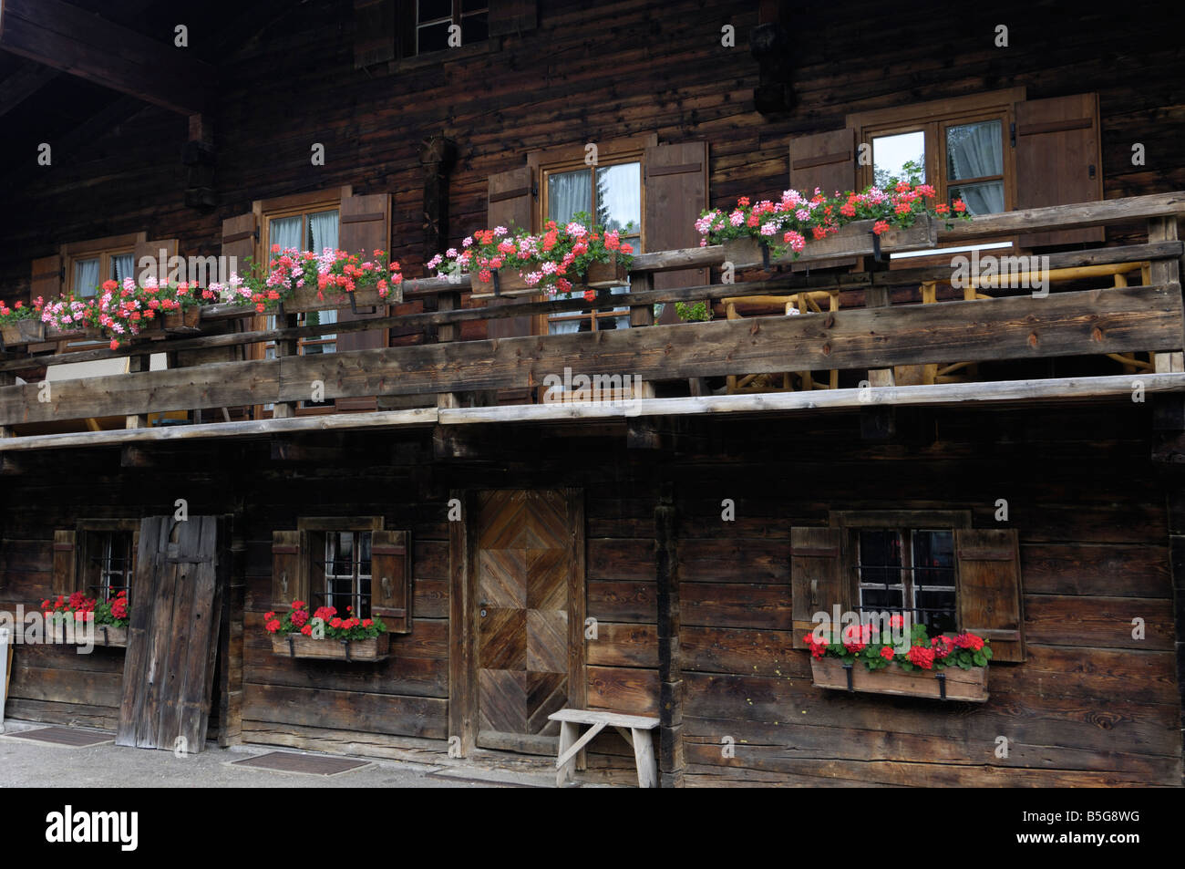 Traditional alpine building, Bavaria, Germany Stock Photo