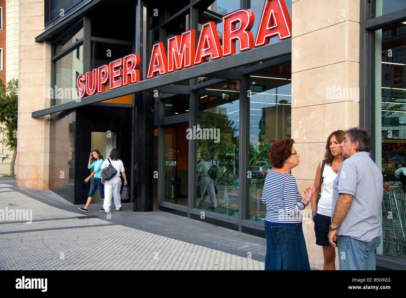 Exterior of a supermarket located in the city of Donostia San Sebastian Gipuzkoa Basque Country Northern Spain Stock Photo