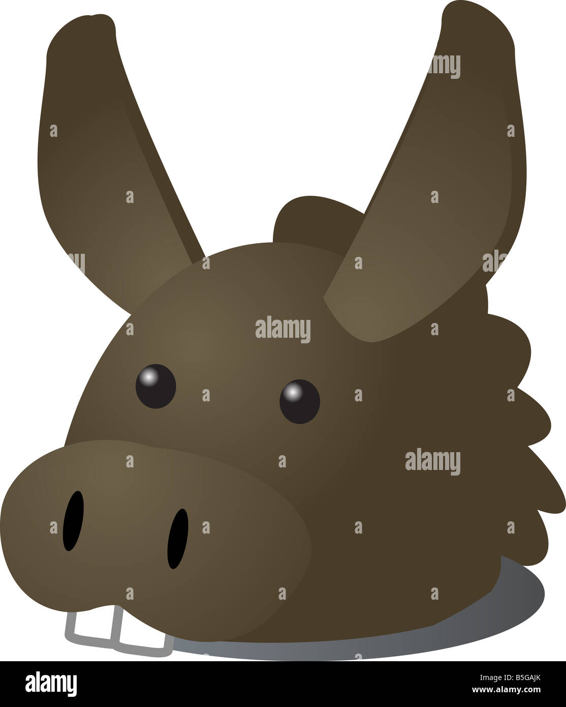Cute cartoon illustration of a donkey s head Stock Photo - Alamy