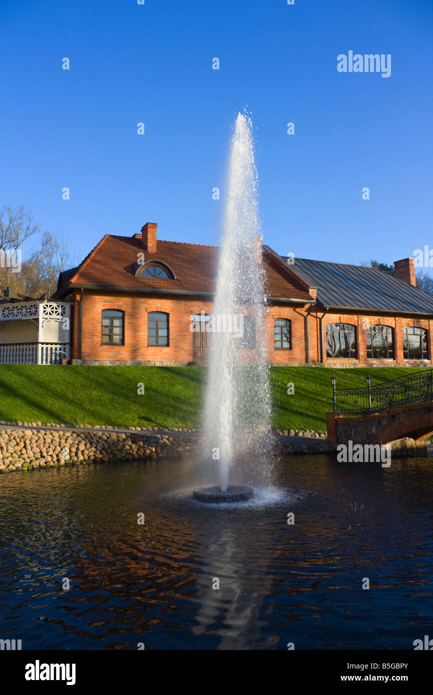 fountain in the park Belmontas Lithuania Stock Photo