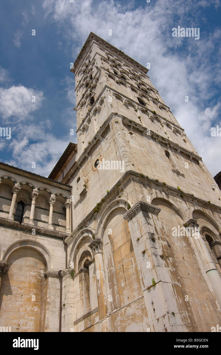 The basilica San Michele in Foro in Lucca, Tuscany Stock Photo