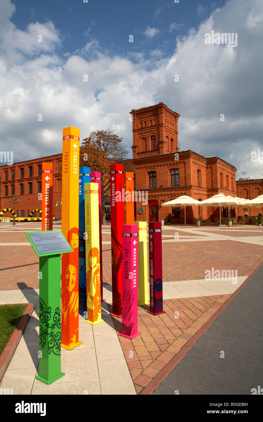 Eastern Europe Poland Western Mazovia Lodz Manufactura Shopping Cultural and Entertainment Centre Stock Photo