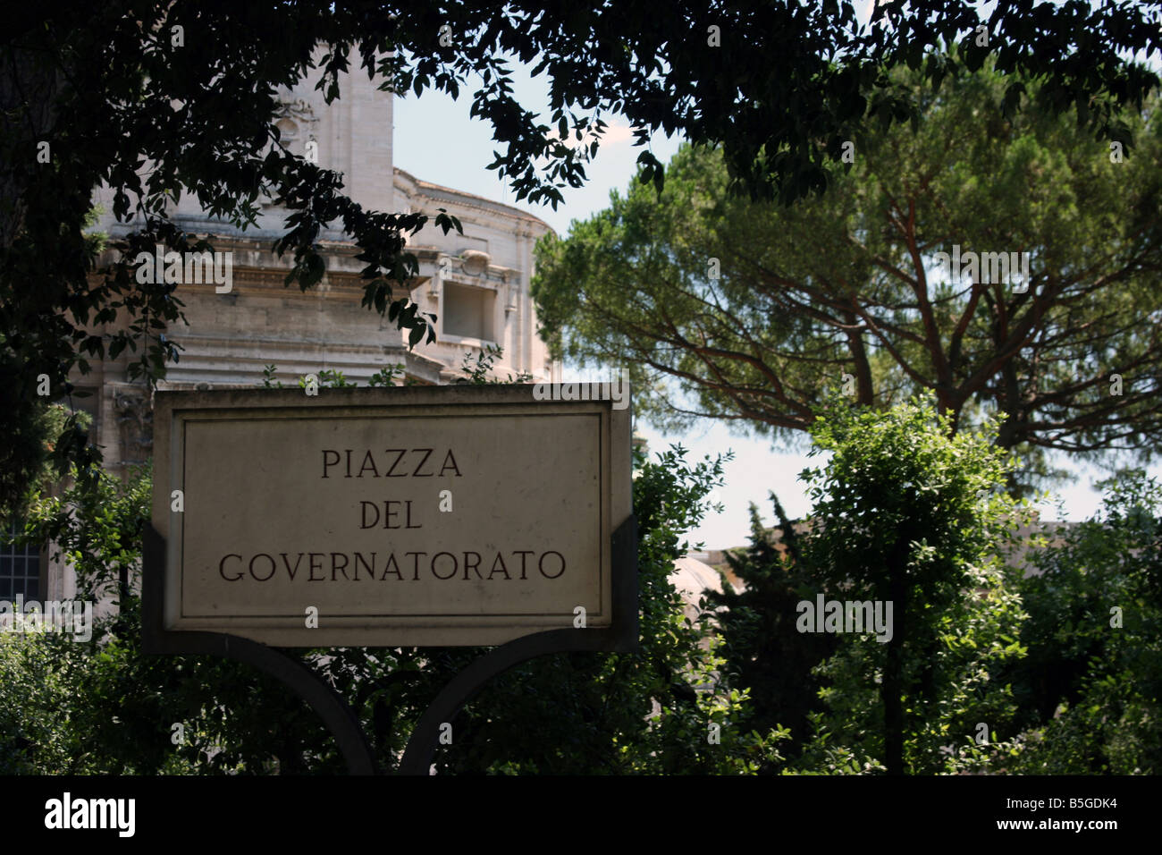 Piazza del Governorato sign, Vatican sity Stock Photo