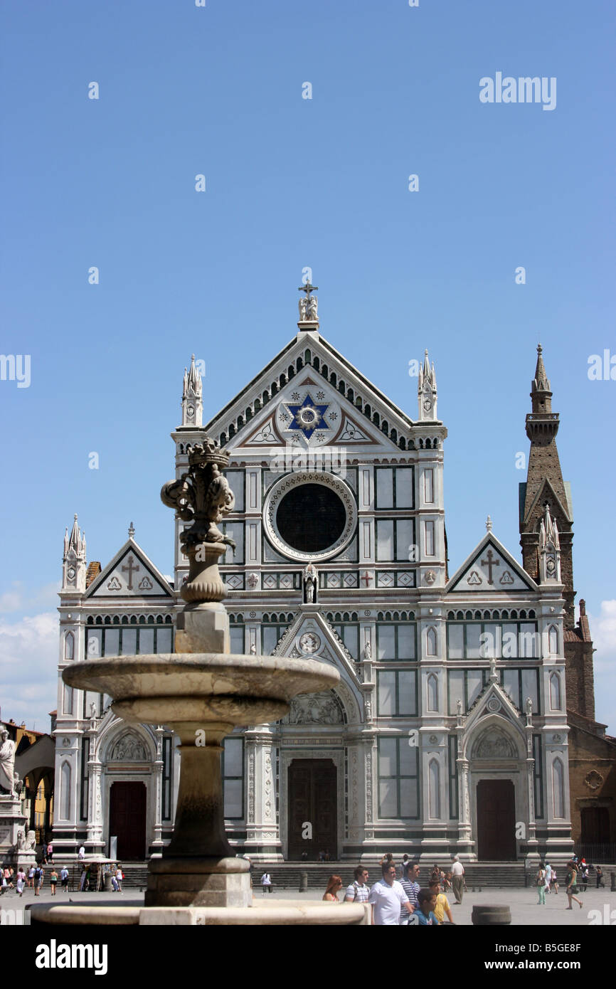 The Basilica di Santa Croce, Florence, Italy Stock Photo