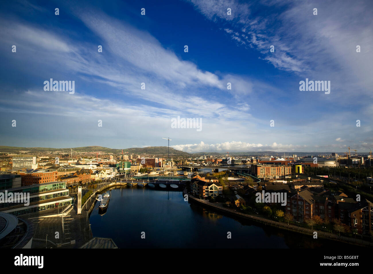 River Lagan Belfast Northern Ireland Stock Photo