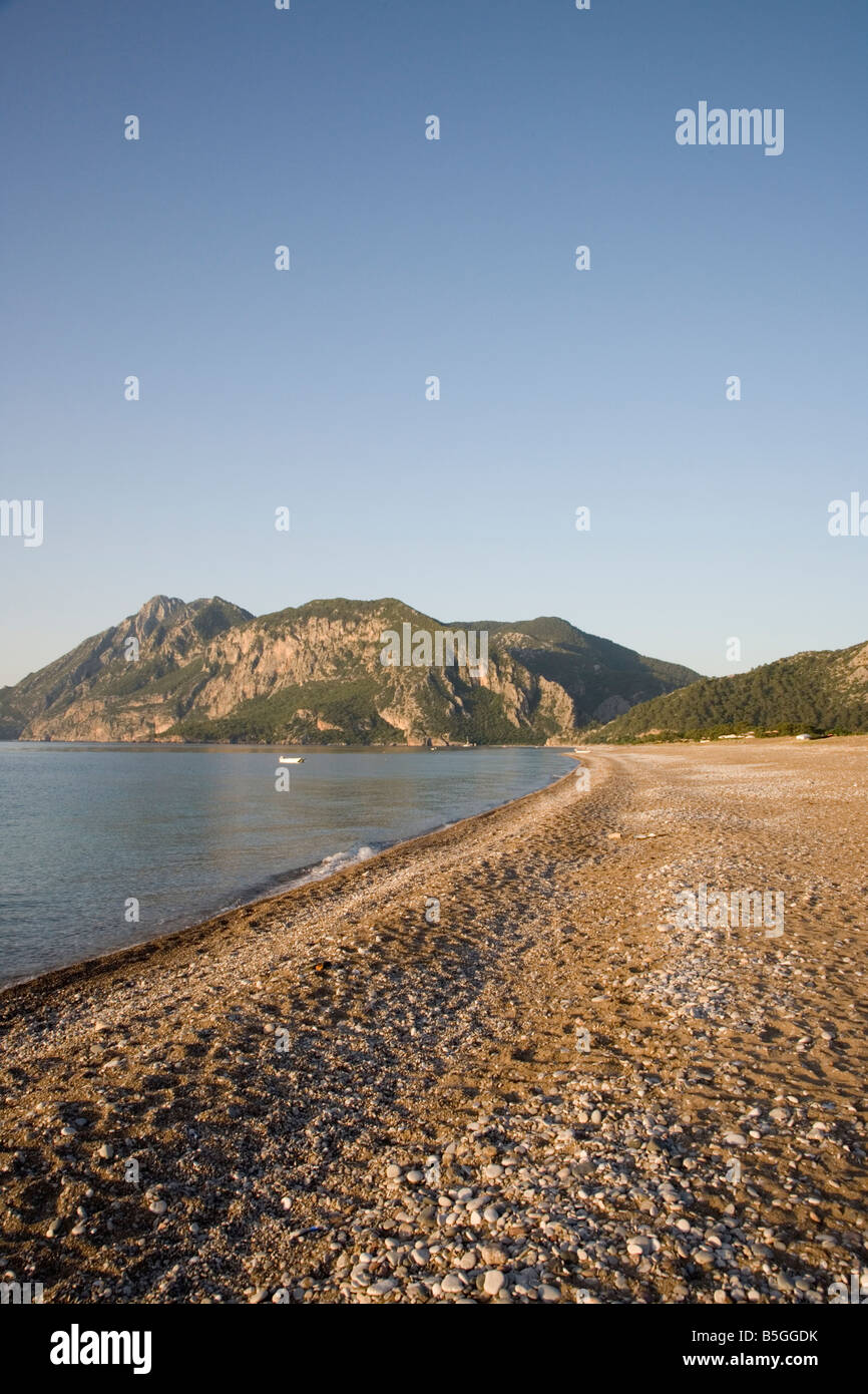 Beach at Cirali and Olympus Turkey Stock Photo