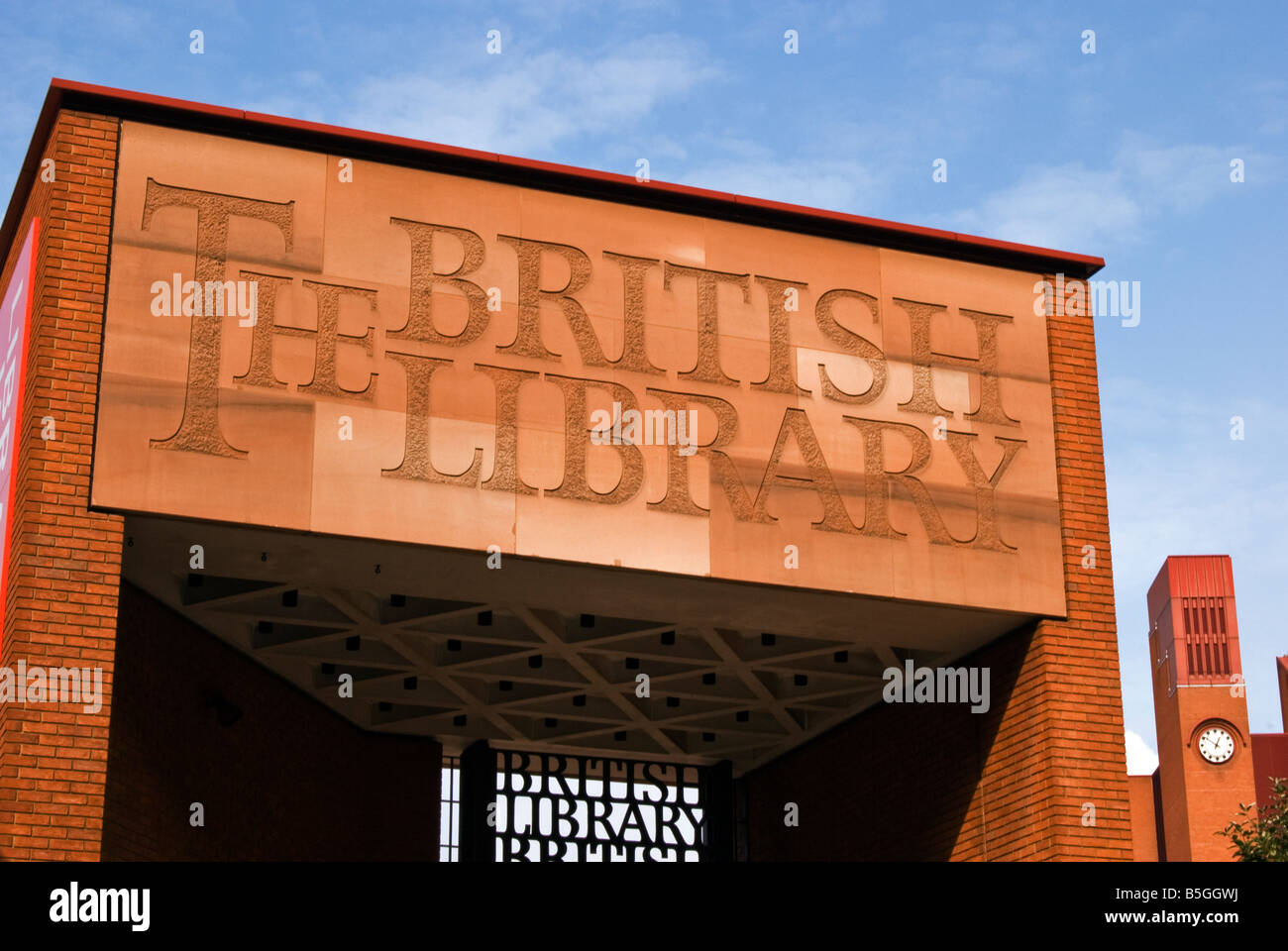 The British Library entrance, Euston, London Stock Photo Alamy