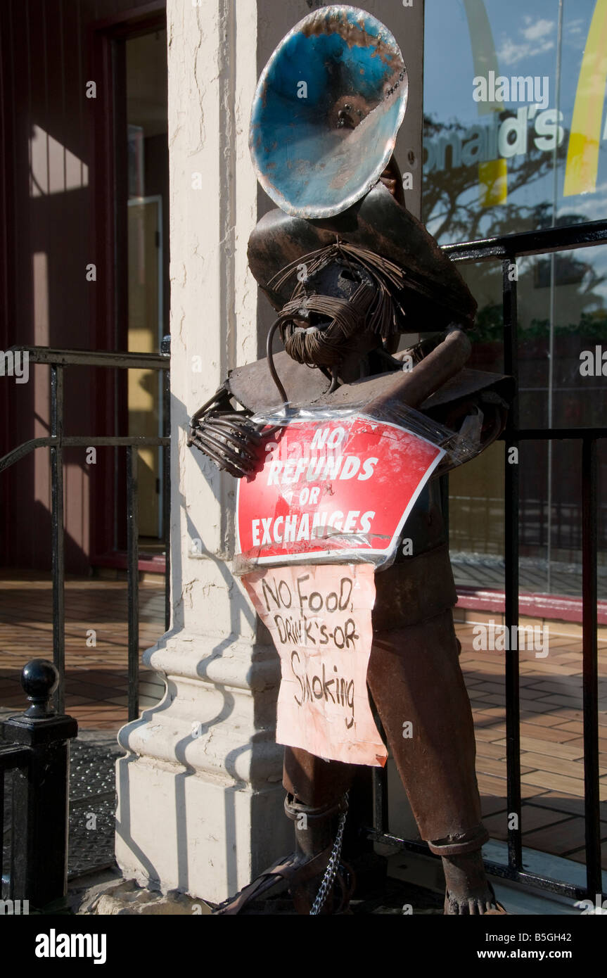 No refunds or exchanges sign, downtown San Antonio, Texas. Stock Photo