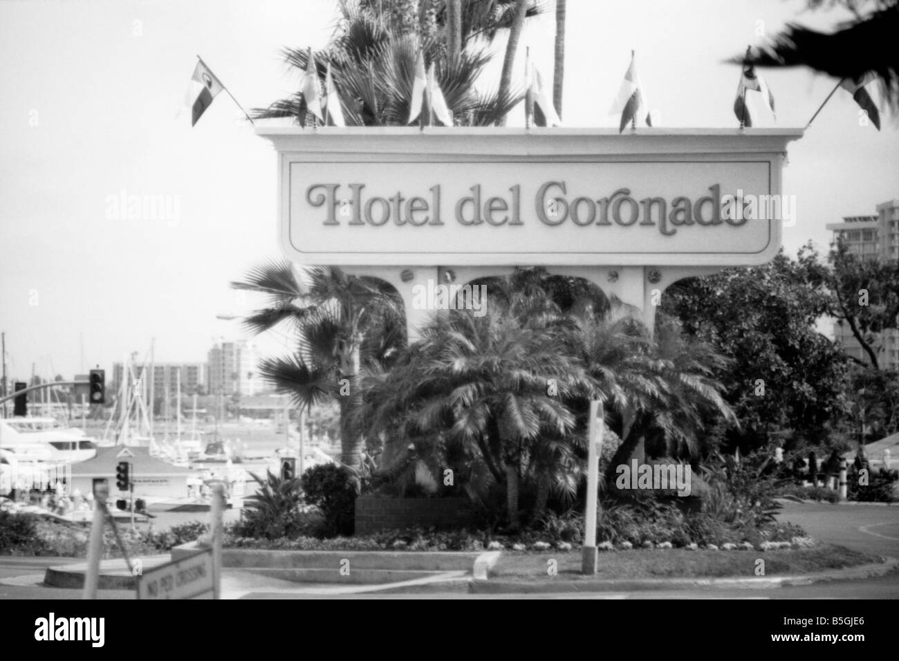 Entrance to the Hotel del Coronado. Stock Photo