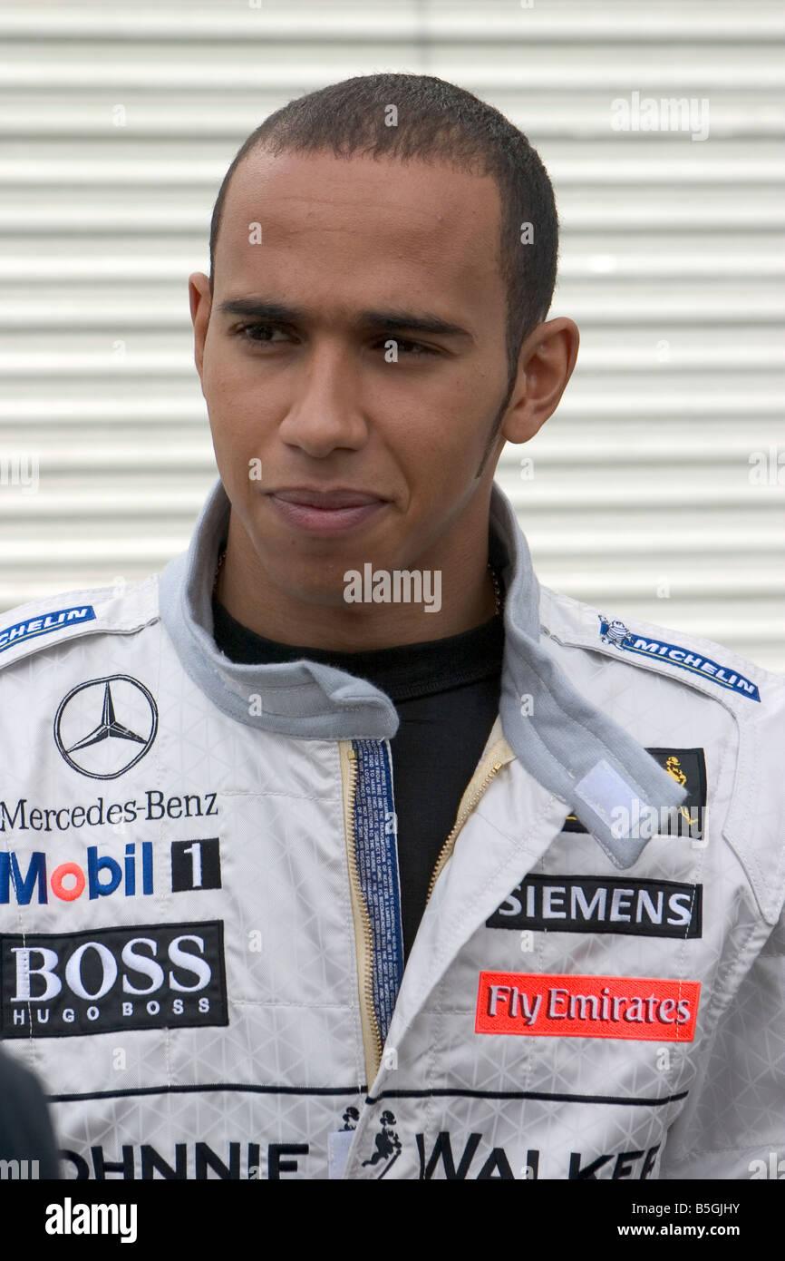 Lewis Hamilton, F1 driver, McLaren Mercedes, 2008 World Champion Stock Photo