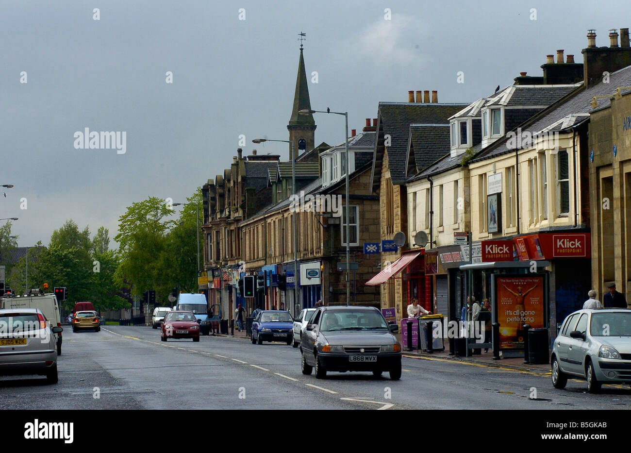 General View of the town of Bellshill in South Lanarkshire Scotland Stock Photo