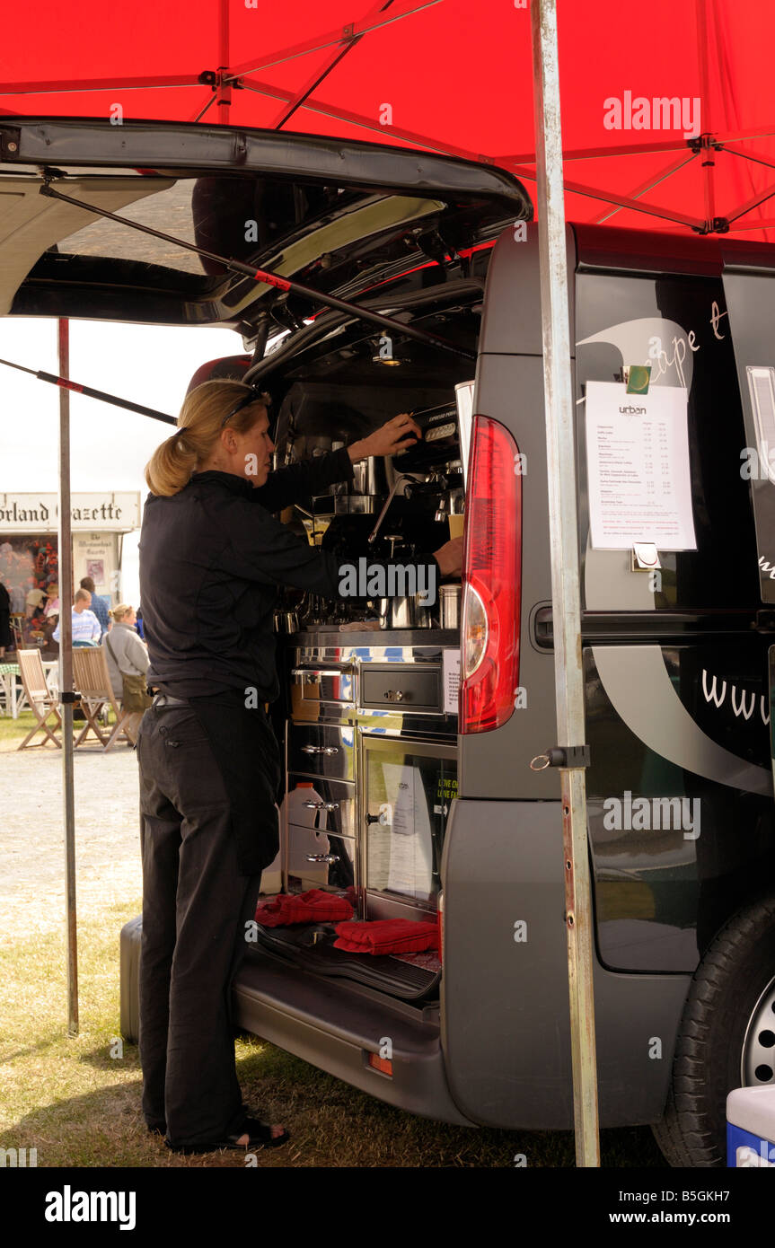 Mobile coffee vendor Stock Photo Alamy