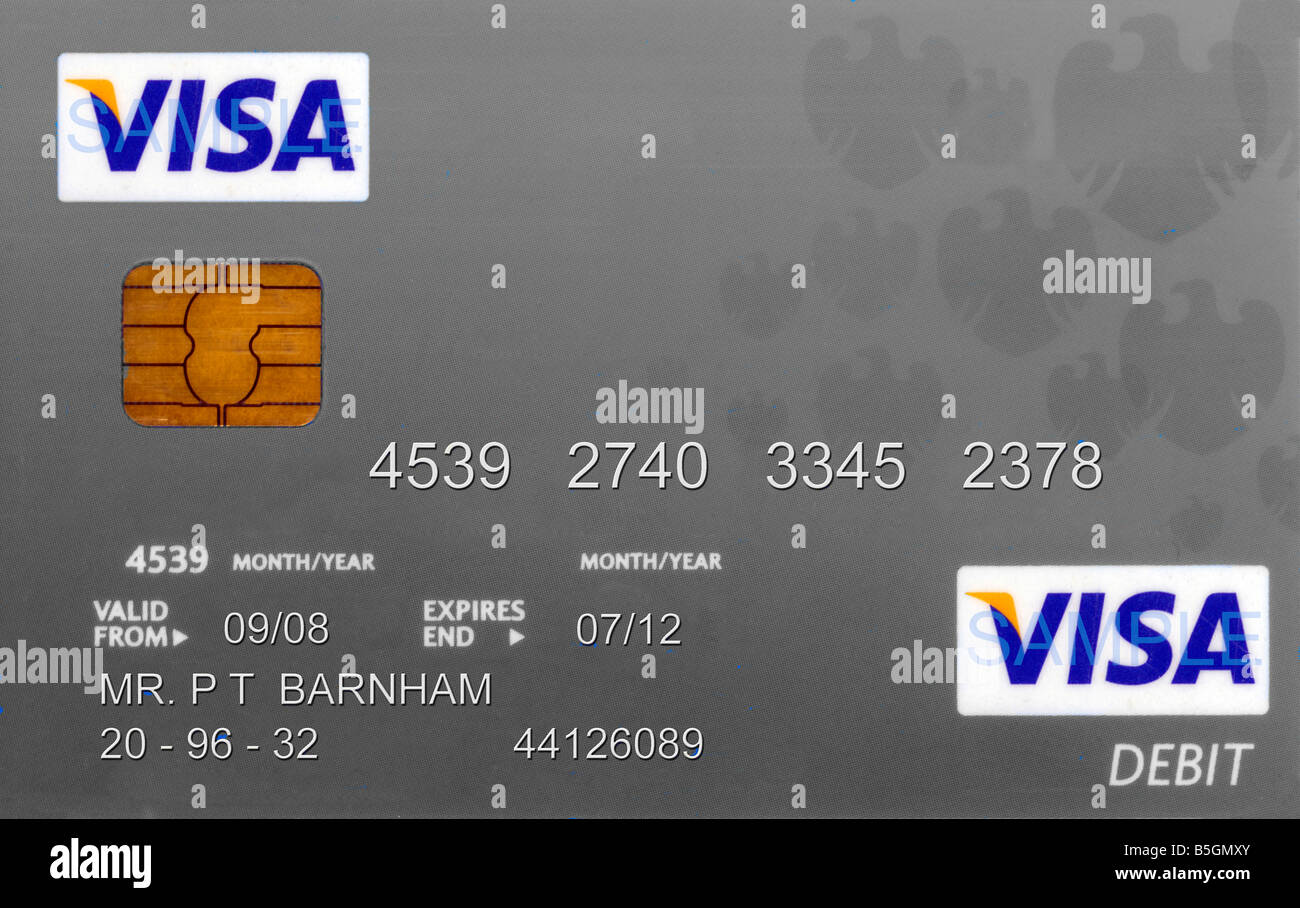 Barclays Bank Debit Card Fake Name and Numbers Stock Photo - Alamy