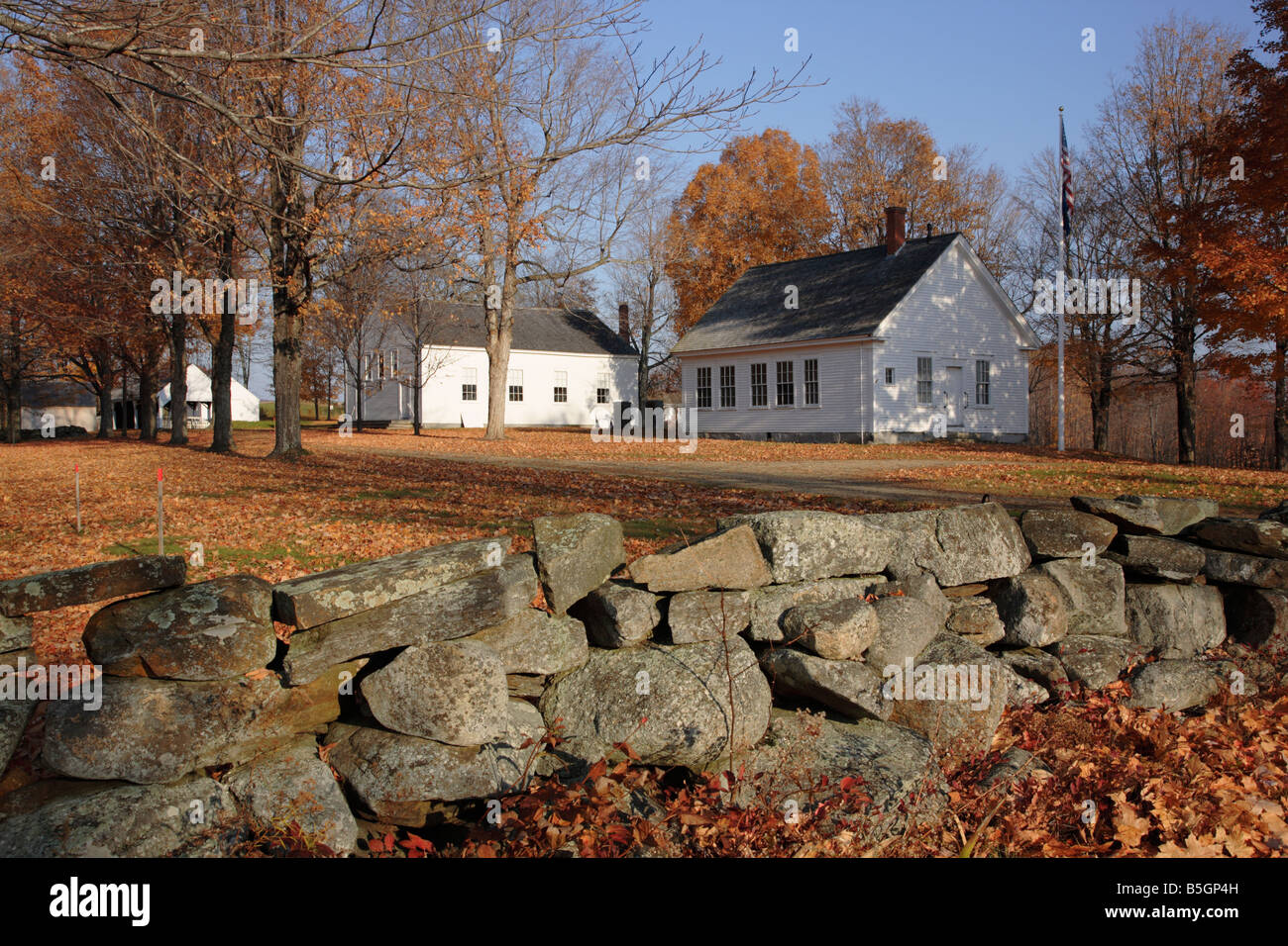 Smith Meetinghouse School & Smith Meetinghouse during the autumn months
