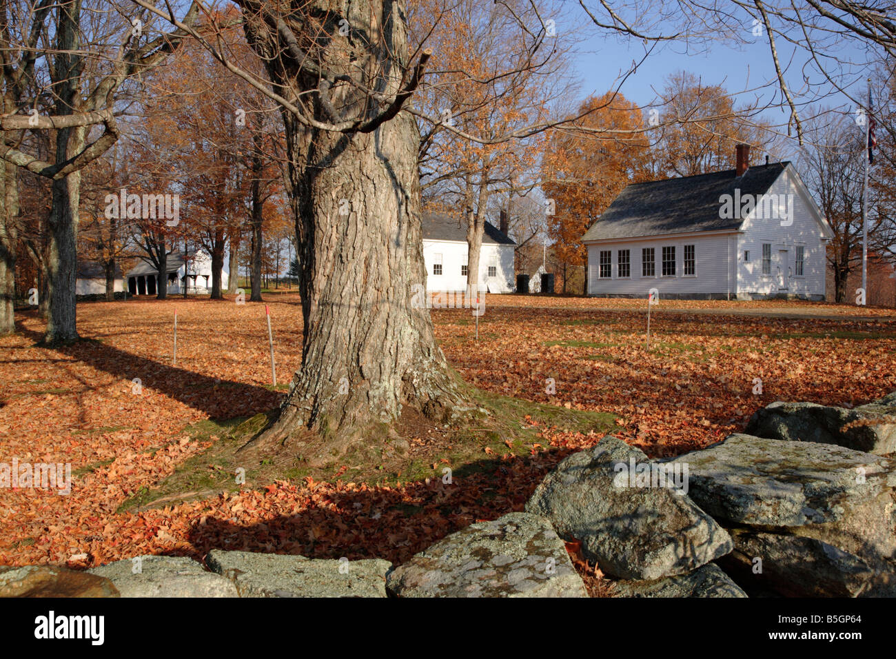Smith Meetinghouse School during the autumn months Located in Gilmanton