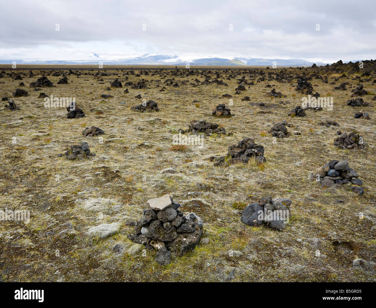 Laufskálavarða cairns Iceland Stock Photo