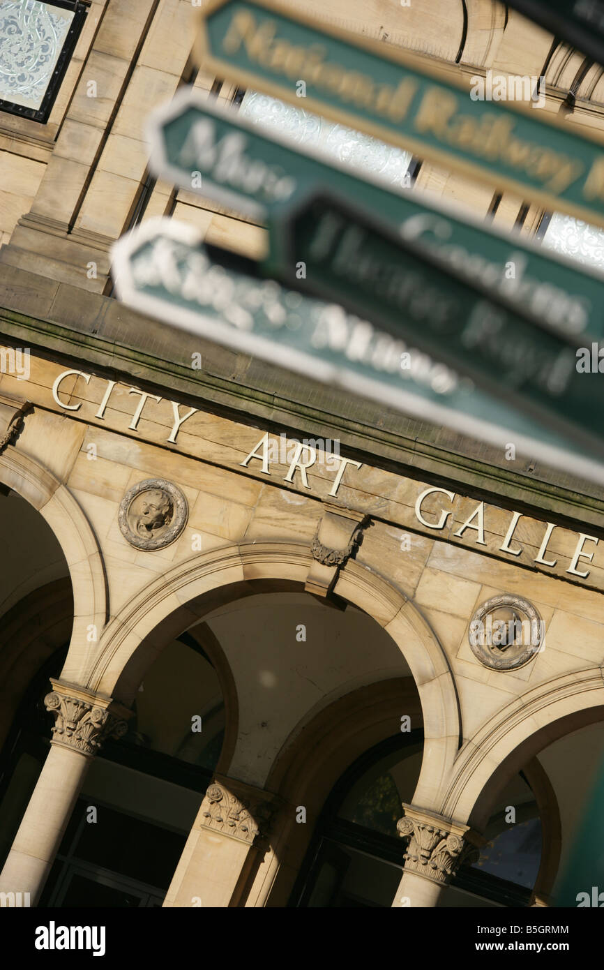 City of York, England. Close up angled view of the Edward Taylor designed York City Art Gallery in Exhibition Square. Stock Photo