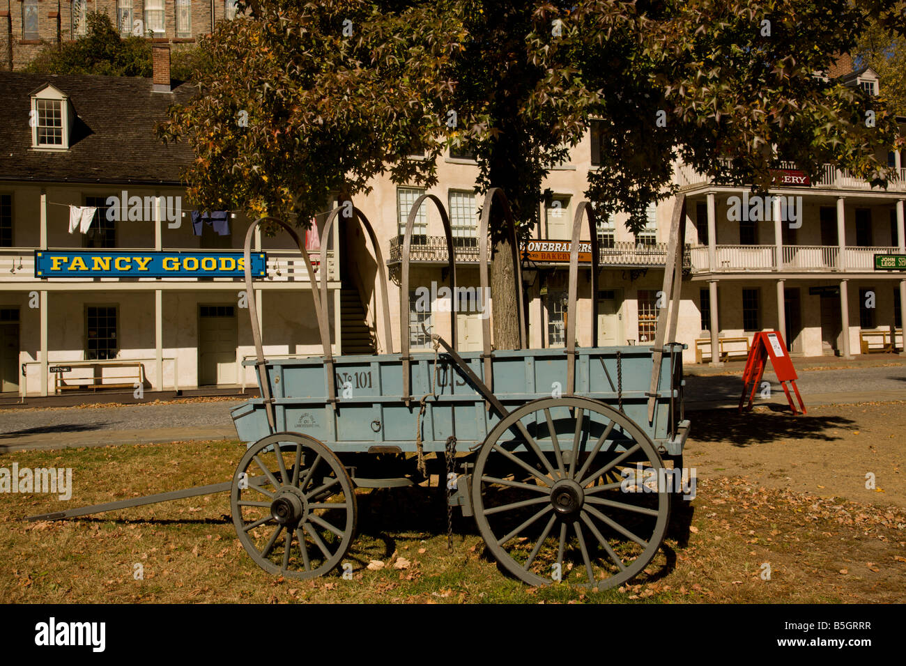 A small version of the Conestoga wagon, or "prairie schooner Stock