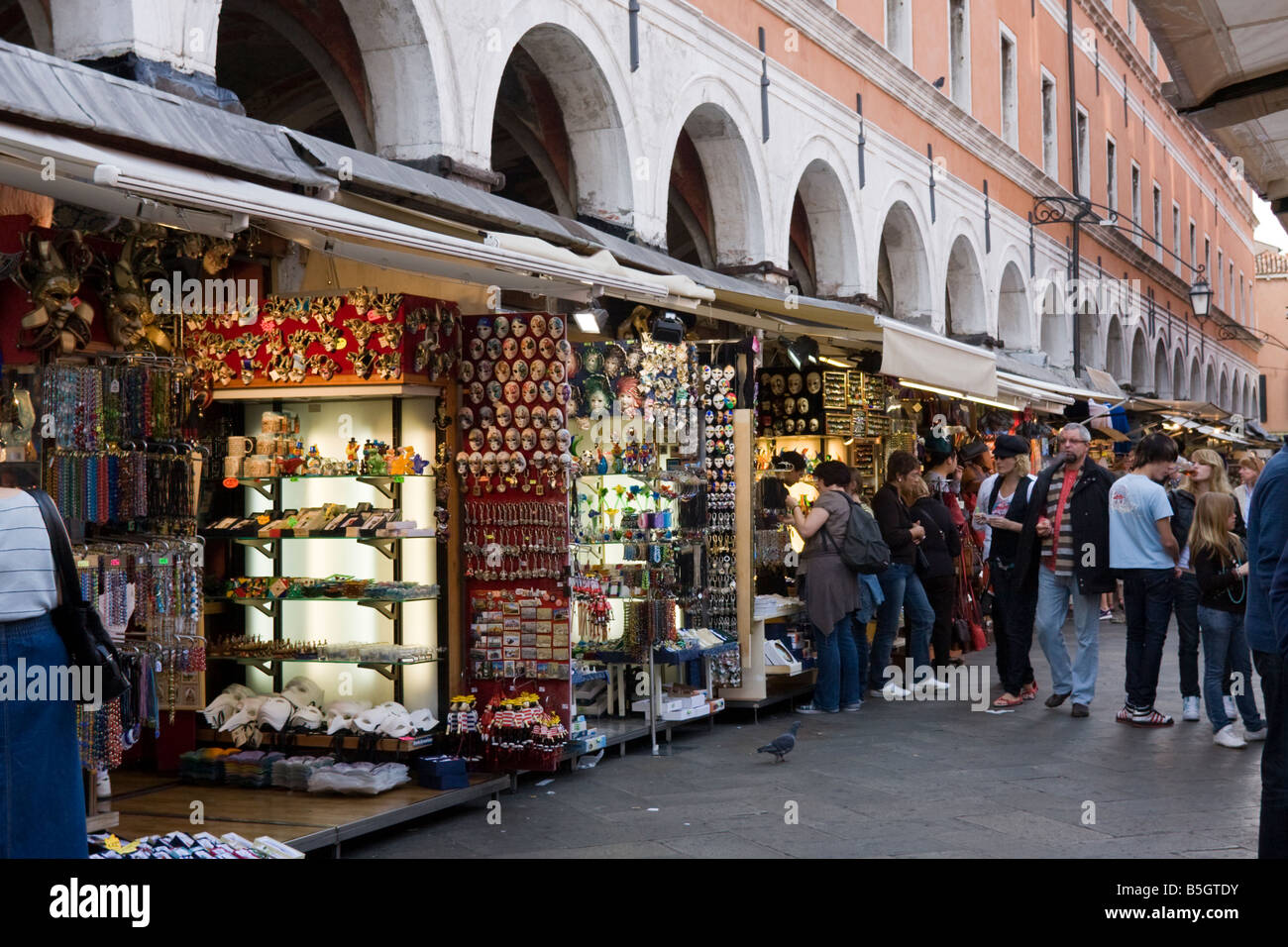 Street Market Venice Italy EU Europe Stock Photo