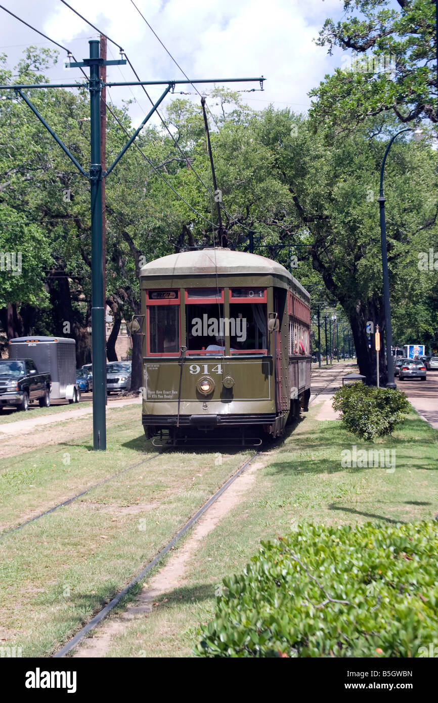 Garden district new orleans streetcar hires stock photography and