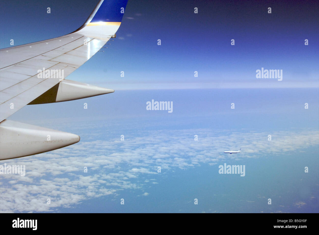 A Meeting At 33 000 Feet Stock Photo Alamy
