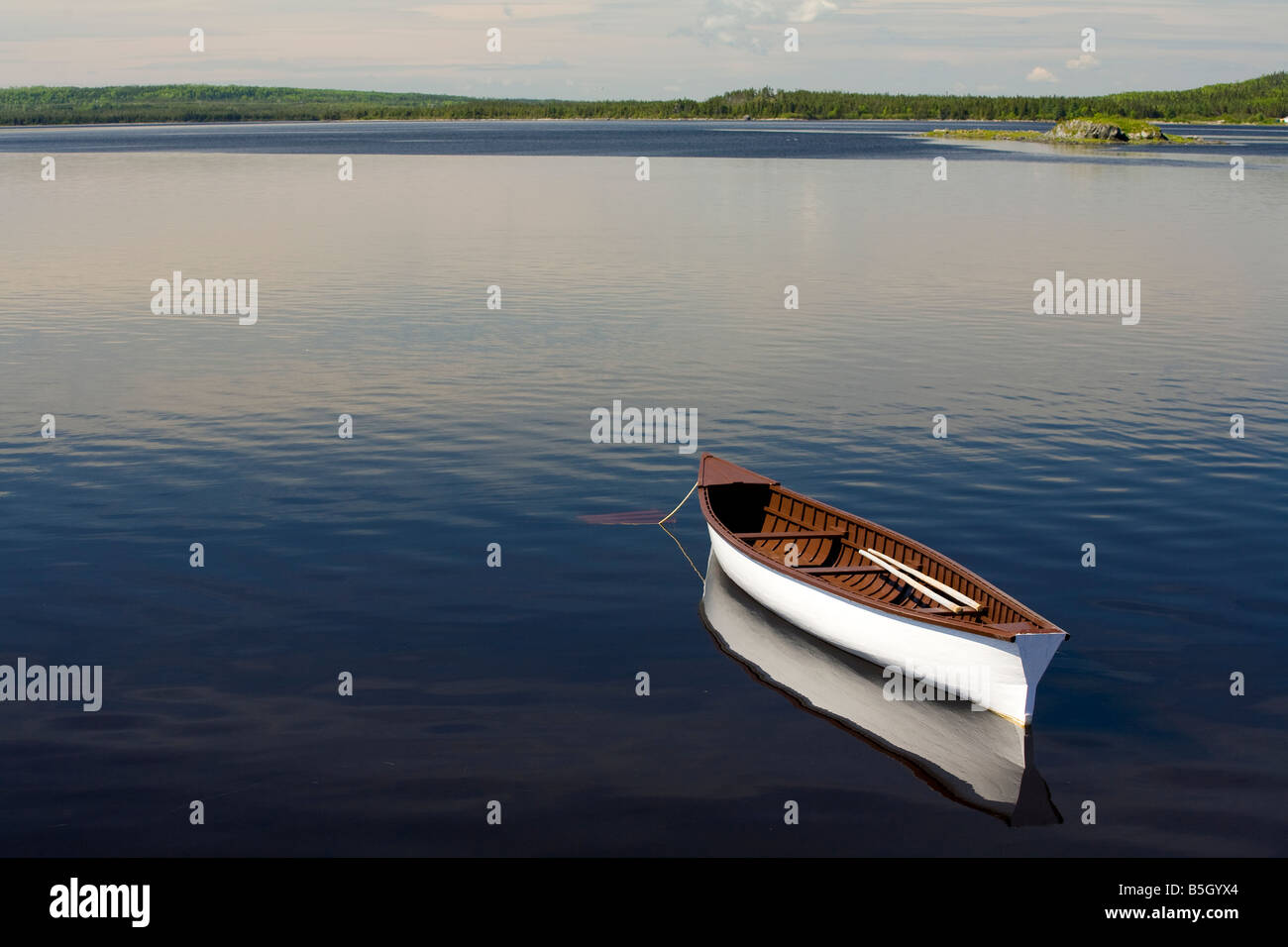 Gander River canoe Gander Bay Newfoundland&Labrador Canada Stock Photo