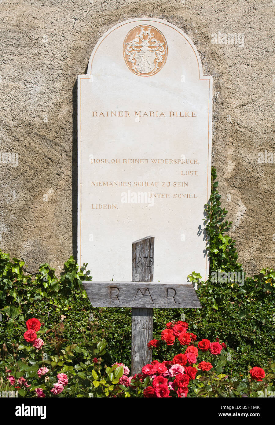 Grave of Rainer Maria Rilke Stock Photo