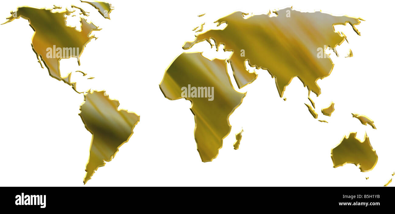 a map of the world isolated on white Stock Photo - Alamy