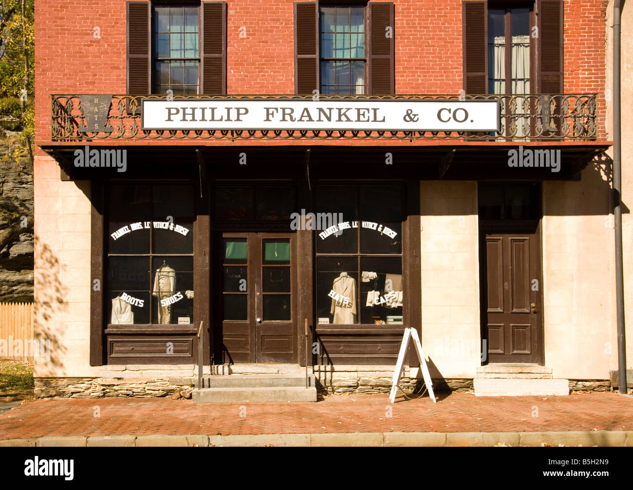 The Philip Frankel store in Harpers Ferry, West Virginia is a restored