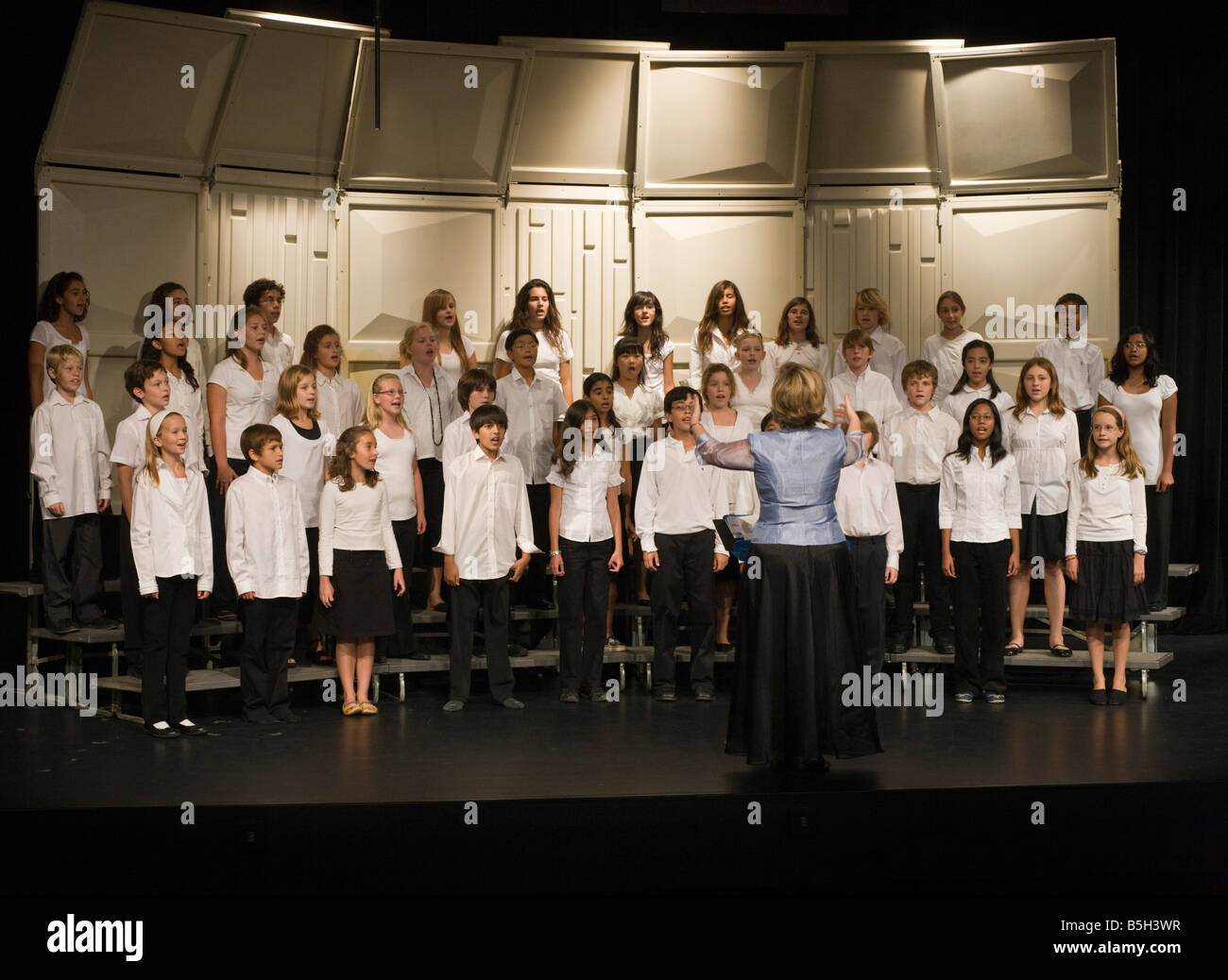 middle school choir concert, Cairo American College, Cairo, Egypt Stock Photo