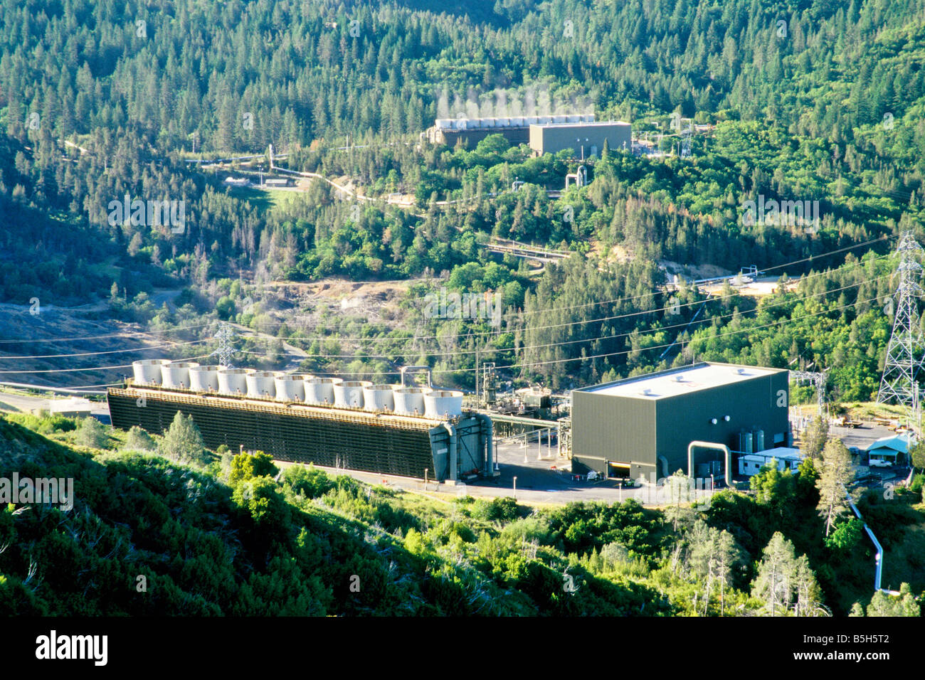 Geothermal Power Plant. Stock Photo