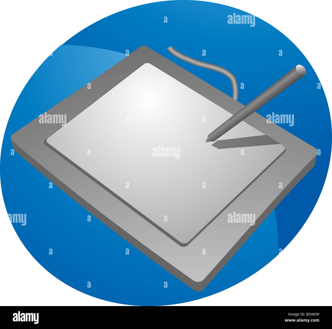 Drawing tablet input device connects to computer to allow drawing Stock ...