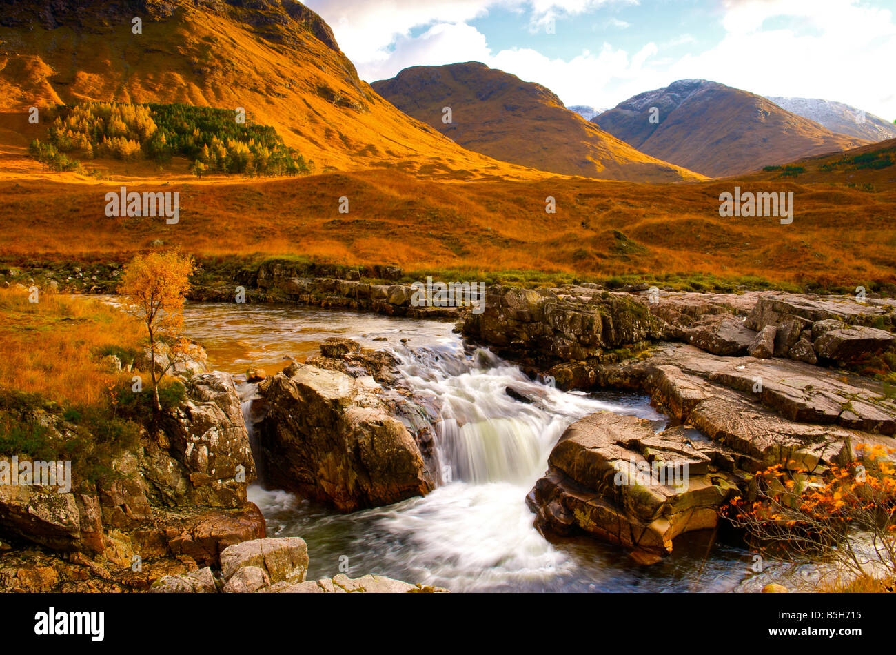 River etive in glen etive highlands scotland Stock Photo