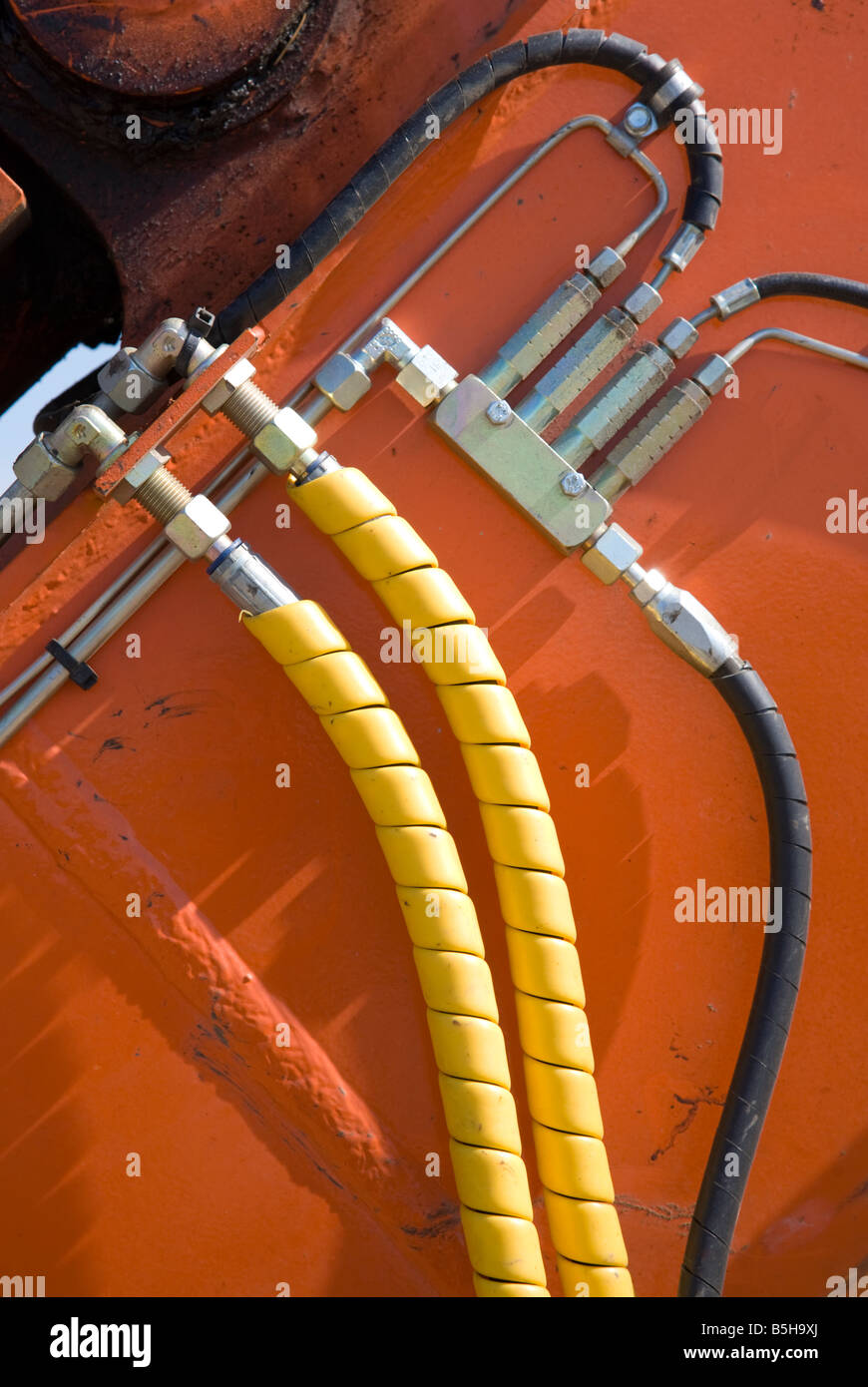 Hydraulics components Stock Photo Alamy