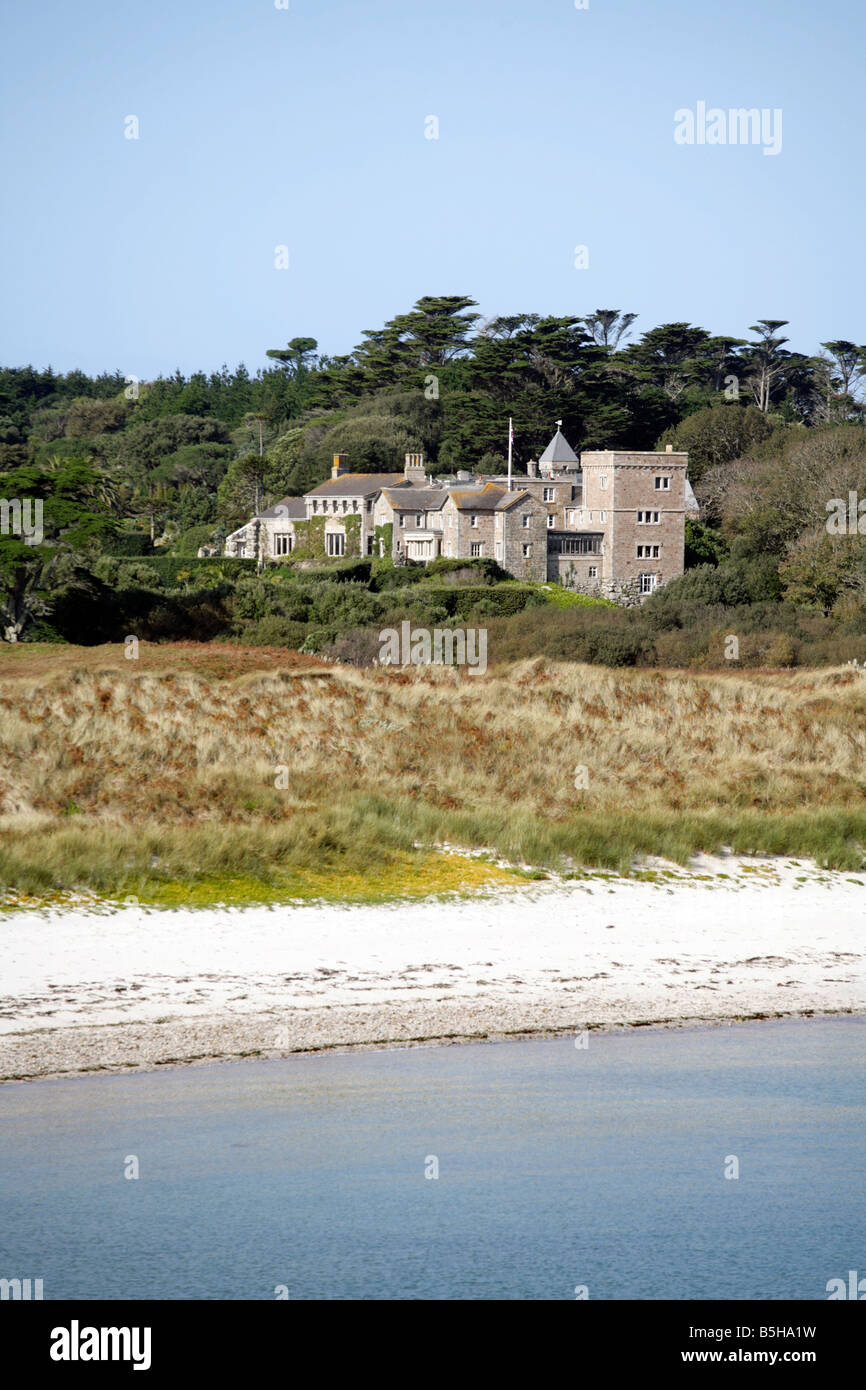 View of Tresco, Scilly Isles, showing Tresco Abbey home of the Dorrien